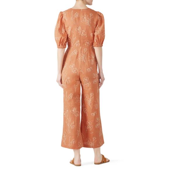 CAPULET X RTR Brown Floral Isalina One-Piece Jumpsuit Size S - Picture 2 of 9